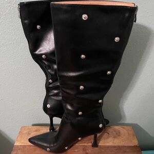 Black Knee-High Boots